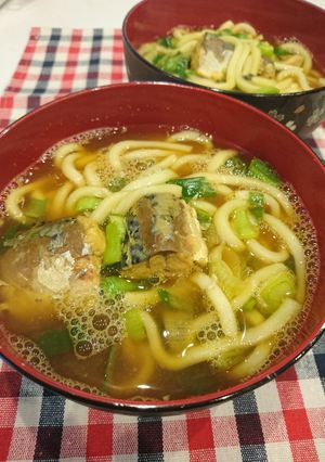 鯖水煮缶deカレーうどん-レシピのメイン写真