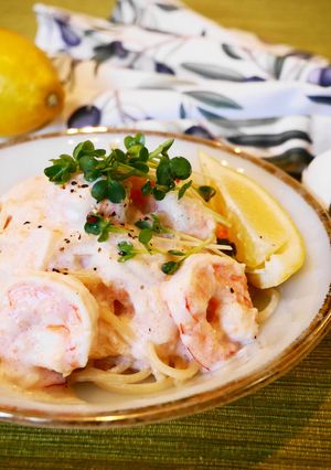 海老たらこレモンクリームパスタ-レシピのメイン写真