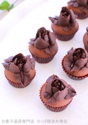 ガナッシュフラワーのミニチョコマフィン-レシピのメイン写真