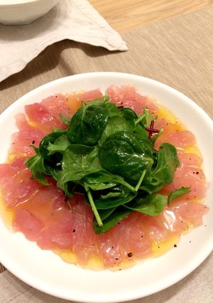 簡単☆びんちょうまぐろのカルパッチョ-レシピのメイン写真