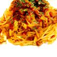 トマトソースと岩のりのパスタ