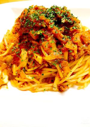 トマトソースと岩のりのパスタ-レシピのメイン写真