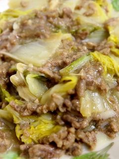 白菜とえのきとひき肉中華炒め-レシピのメイン写真