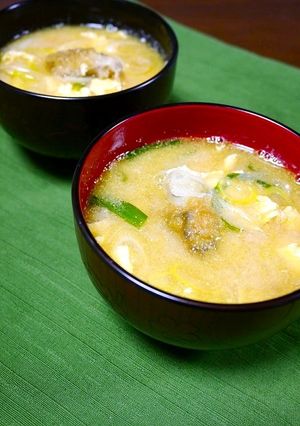 簡単！牡蠣のオイバタ風味なお味噌汁-レシピのメイン写真