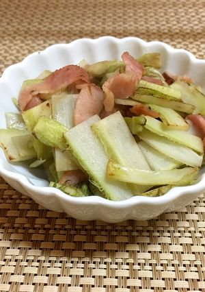 スピード料理！うどのベーコン炒め-レシピのメイン写真