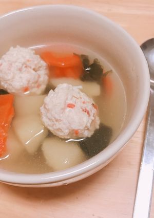 鳥団子と野菜のスープ-レシピのメイン写真