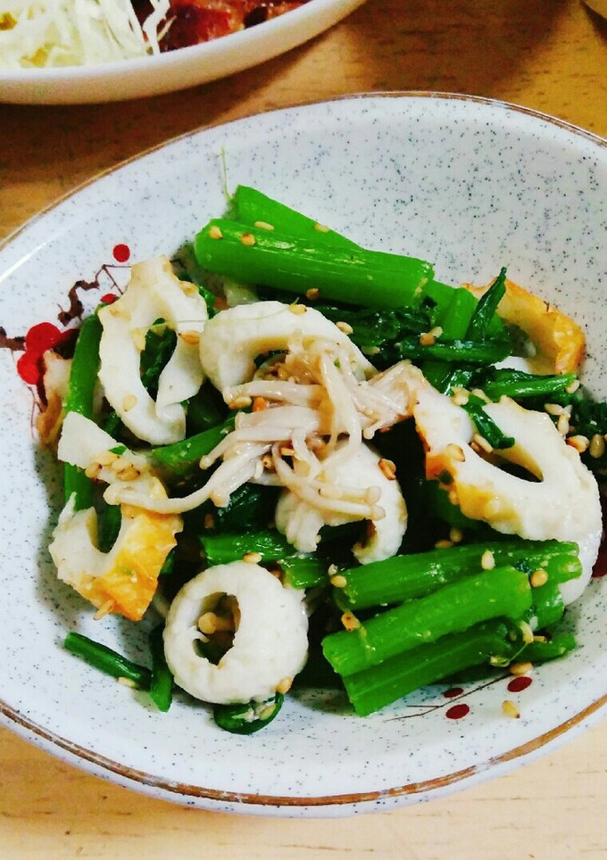 もう一品！春菊とちくわとえのきの胡麻和え-レシピのメイン写真
