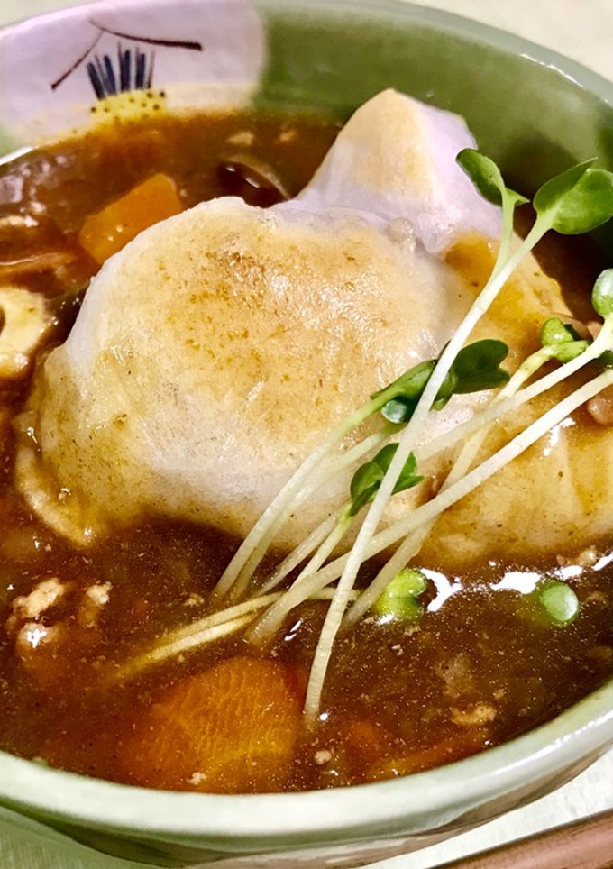 芯から暖まる♡焼き餅の生姜＆カレー餡かけ-レシピのメイン写真