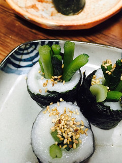 お餅の♡野沢菜漬け海苔巻き♡-レシピのメイン写真