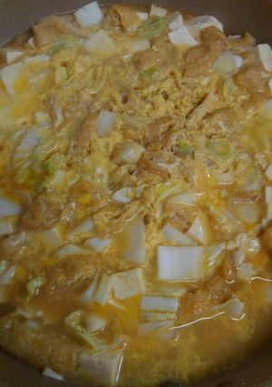 簡単！体に優しい豆腐と野菜の卵とじ-レシピのメイン写真