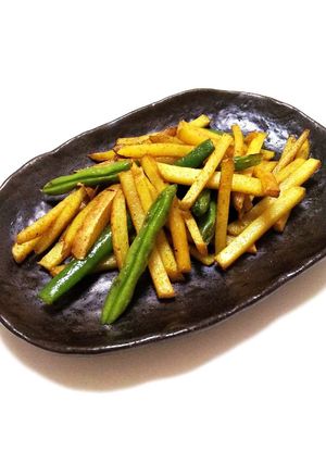いんげんとじゃがいものカレー炒め-レシピのメイン写真