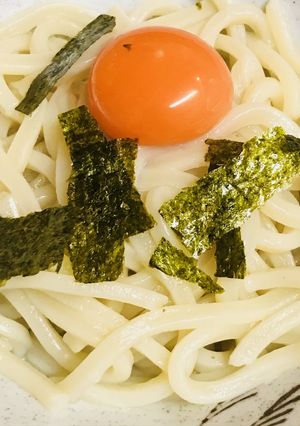 玉のせ釜揚げうどん●海苔&しょう油で濃厚-レシピのメイン写真