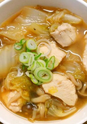 鶏むね肉と白菜 もやしの味噌コンソメ煮❀-レシピのメイン写真