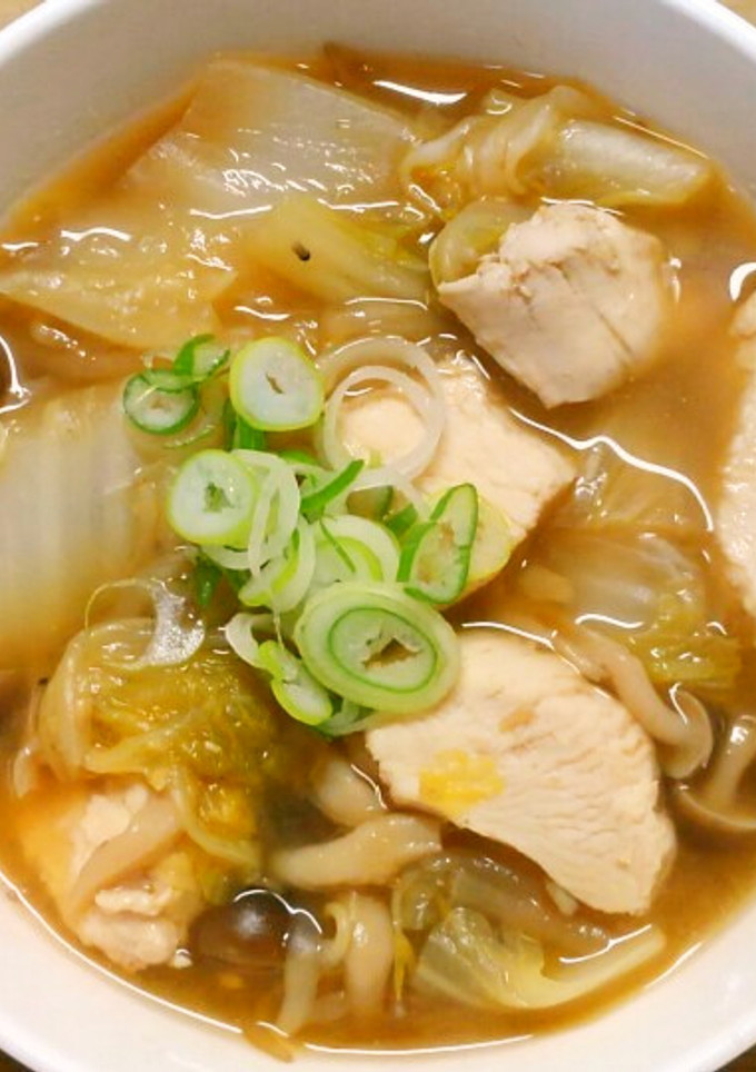 鶏むね肉と白菜 もやしの味噌コンソメ煮❀-レシピのメイン写真