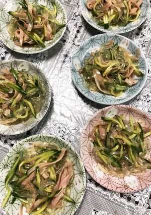 するするっとおいしい！くずきりの酢の物-レシピのメイン写真