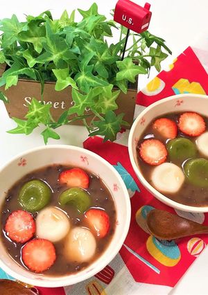 ひな祭りにも♡春色ぜんざい-レシピのメイン写真
