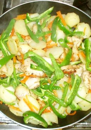 マリネ野菜炒め♪鶏むね肉簡単-レシピのメイン写真