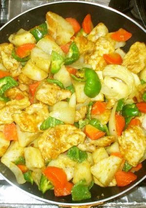 鶏むね肉のカレー風味炒め♪簡単-レシピのメイン写真