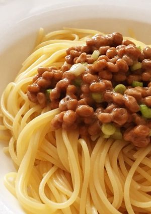 簡単！納豆スパゲティー-レシピのメイン写真