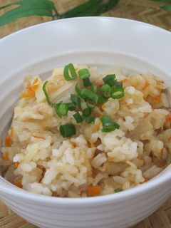 簡単!冷凍唐揚げで炊き込みご飯-レシピのメイン写真