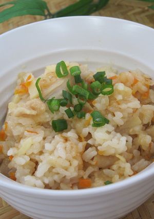 簡単！冷凍唐揚げで炊き込みご飯-レシピのメイン写真