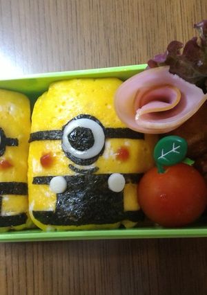 オムライスでミニオンズ-レシピのメイン写真