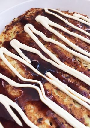 カットキャベツと豆腐でヘルシーお好み焼き-レシピのメイン写真
