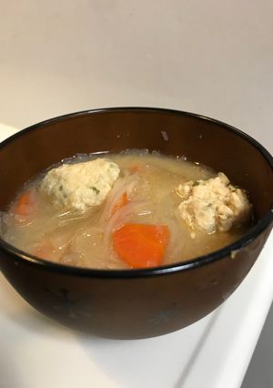 鶏団子のおみそ汁-レシピのメイン写真