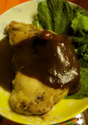 鶏肉の簡単オーブン焼き☆デミグラスソース-レシピのメイン写真