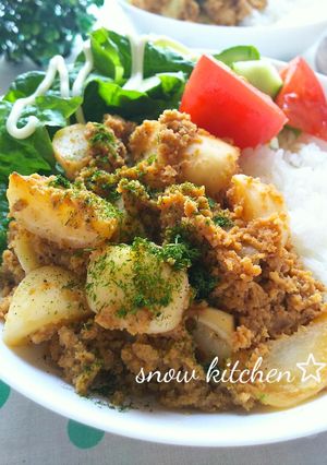 高野豆腐とカブのソース炒め丼-レシピのメイン写真