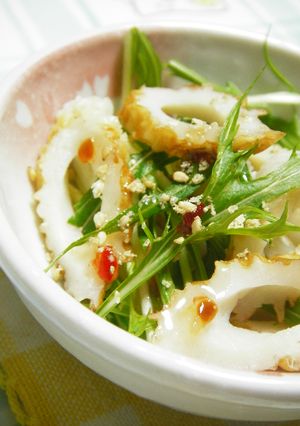 シャキっ★☆竹輪と水菜のスイートチリ和え-レシピのメイン写真