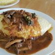ビーフストロガノフ の オムライス