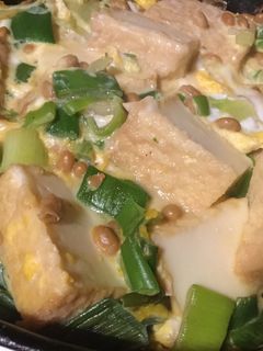 納豆と厚揚げの卵とじ-レシピのメイン写真