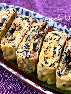 ひじきの煮物で玉子焼き-レシピのメイン写真