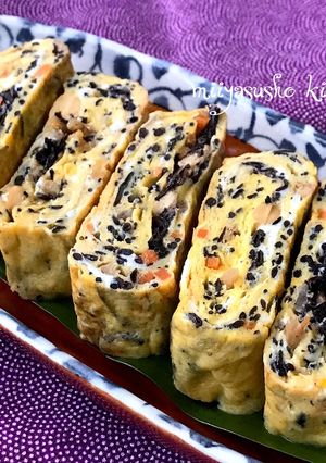 ひじきの煮物で玉子焼き-レシピのメイン写真