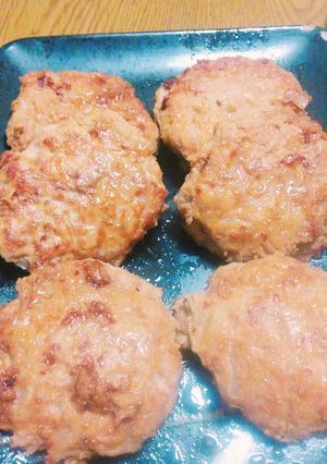 もやしと豚挽肉の磯辺焼きハンバーグ-レシピのメイン写真