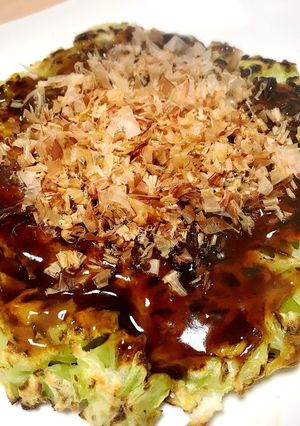 肉なし！卵なし！お餅でとろーりお好み焼き-レシピのメイン写真
