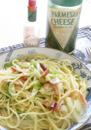 白菜とベーコンの時短簡単美味スパゲティー-レシピのメイン写真
