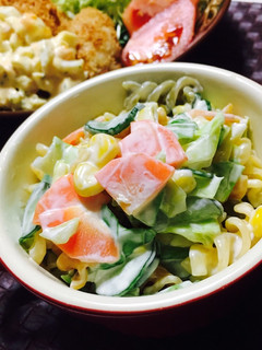 【給食で人気】マカロニサラダキャベツ入り-レシピのメイン写真