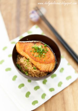 鮭の玄米炊き込みご飯-レシピのメイン写真