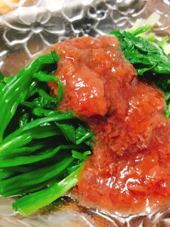 せりの梅肉ぽん酢がけ-レシピのメイン写真