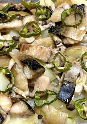 鯖と野菜のぎゅうぎゅう焼き-レシピのメイン写真