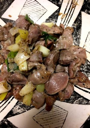 砂肝とねぎの炒め物 塩麹入り!-レシピのメイン写真