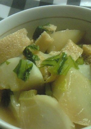 かぶと油揚げの煮物-レシピのメイン写真