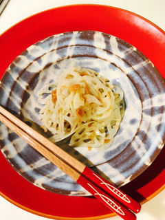 シャキッ!れんこんサラダ梅肉和え-レシピのメイン写真