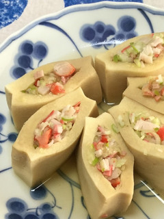 簡単!高野豆腐のカニカマ射込み煮-レシピのメイン写真