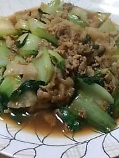 豚肉とチンゲン菜の中華炒め-レシピのメイン写真