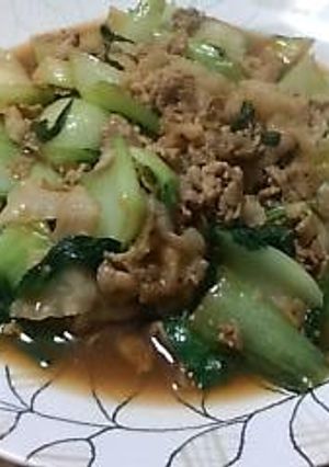 豚肉とチンゲン菜の中華炒め-レシピのメイン写真