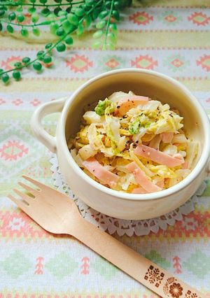 レンジで簡単☆白菜の胡麻マヨサラダ。-レシピのメイン写真