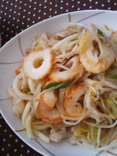お野菜高値!そんな時の白い焼うどん。-レシピのメイン写真